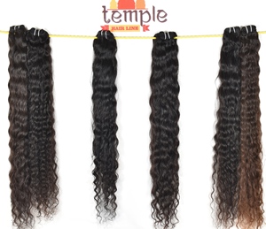 Indian Remy Virgin Human Hair Deep Wave Machine Double Weft Bulk 100g Chemical Free Single Drawn Ends Extensions <b>Polybag</b> - Product Image 4