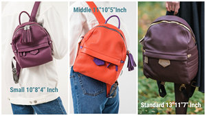 Functional Multi Pocket Genuine Leather Mini <b>Laptop</b> <b>Backpack</b> <b>Women</b> Small Real Leather <b>Backpack</b> Travel Daypack LMBP-0053 - Product Image 6