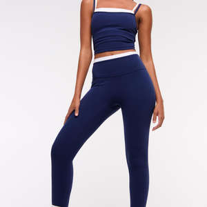 High Quality Custom Logo Print Yoga Suit Mujer Outdoor Active Fitness <b>Sports</b> <b>Bra</b> Workout Leggings Gym Outfit Set Women - Product Image 4