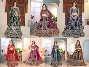 Ensemble de lehenga choli pour femmes de qualité supérieure avec broderie de paillettes pour les occasions de fête, les mariages et les occasions festives - Product Image 6