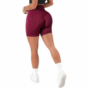 Shorts de Yoga para Mujer, Cintura Alta, Estampado Paisley, Transpirables, Tejido de Punto, Spandex, Poliéster, Ajuste Deportivo, Cintura Elástica - Product Image 2