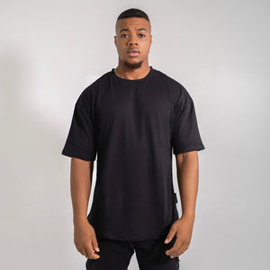 T-shirt Streetwear Homme Oversize en Coton Respirant avec Épaules Tombantes, Impression Personnalisée de Haute Qualité, Grande Taille - Product Image 2