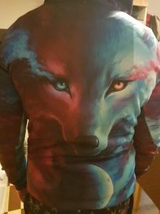 Sweat à capuche ample et tendance en polyester 100 % à séchage rapide, avec impression numérique 3D personnalisée de personnage Woolf, idéal pour l'automne – Vente en gros - Product Image 6