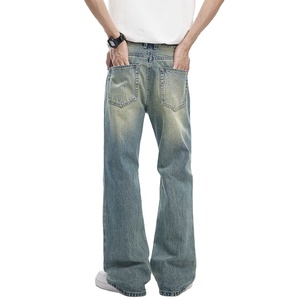 Nuevos pantalones vaqueros profesionales para hombres, pantalones vaqueros desgastados con lavado ácido, fabricación de ropa, pantalones acampanados para hombres, precio muy barato - Product Image 3