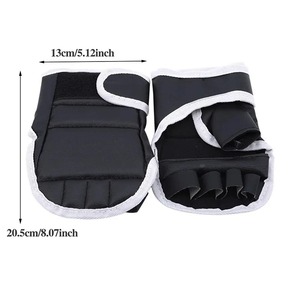 Guantes de Boxeo para Adultos, Unisex, de PU, para Karate, Muay Thai, Combate Libre, con Cierre, para Artes Marciales, Color Negro - Product Image 6