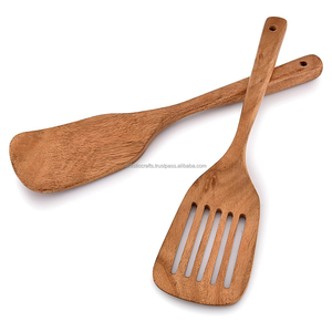 Juego de Servidores de Ensalada de Madera de Acacia con Mango Largo, Ecológico, Apto para Lavavajillas, Microondas y Horno, Utensilios Populares para Ensaladas - Product Image 3