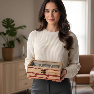 Caja de Almacenamiento para Relojes de Madera con Interior de Terciopelo Suave, Organizador de Relojes de Madera para Entusiastas de los Relojes por AYAANS - Product Image 3