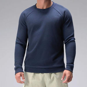 Men's Crewneck Sweatshirt Casual Long Sleeve Geometric <b>Textured</b> Waffle Knit Fashion Pullover Shirt - Product Image 1