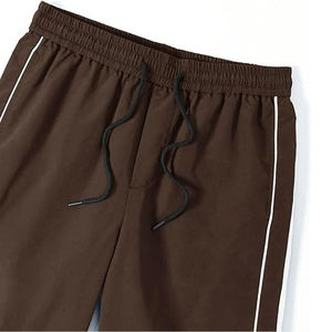 Men's Casual Loose Fit Cargo Pants with Elastic Waist Drawstring and Reflective Side Stripes Jogger <b>Trousers</b> for Streetwear - Product Image 2
