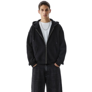 Sudadera con capucha de algodón grueso para hombre, chaqueta de invierno con forro polar, ropa informal, sudadera deportiva con cremallera completa, proveedor de fábrica OEM ODM personalizado, exportación - Product Image 6