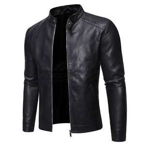 Professional Manufactured Breathable Comfortable Men <b>Leather</b> <b>Jacket</b> Casual Wear Fashion Outdoor <b>Winter</b> Zipper OEM Service - Product Image 2