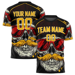 Camiseta de Fútbol Sublimada Personalizada Unisex Negra Colo-Colo con Nombre del Equipo, Manga Corta, Cuello Redondo, Absorbe la Humedad, 140g Poliéster, Adulto - Product Image 3