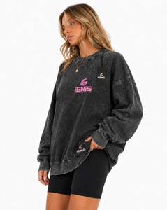 Sudadera Oversize de Mujer con Efecto Ácido, Cuello Redondo Vintage, Manga Larga, Forro Polar Suave, Estilo Casual y Urbano - Product Image 6