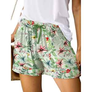 Shorts Elásticos para Mujer al por Mayor, Diseño de Hojas Hawaianas, Sublimación Personalizada, Pantalones Cortos Deportivos, Ropa Deportiva Casual de Verano - Product Image 3