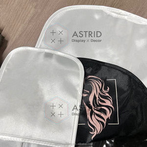 Bolsa para Extensiones de Cabello Astrid de 14 x 60 CM con Cierre Trasero, Bolsa de Satén Blanca para Accesorios de Cabello - Product Image 2