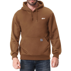Sweat à capuche personnalisé pour homme, décontracté, coupe ample, couleur unie, style sport et streetwear, basique, en molleton 100% coton respirant, mélange de coton - Product Image 1