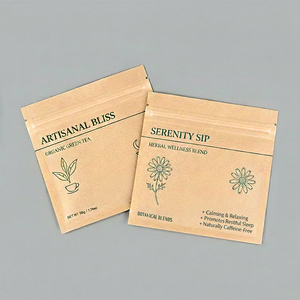 Enveloppes en papier kraft transparentes avec fenêtre, biodégradables, compostables, imprimées sur mesure, petits sachets, pochettes à fermeture éclair - Product Image 6