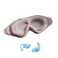 Masque de sommeil 3D stéréoscopique tout-en-un en mousse à mémoire de forme 100 % occultant, soulagement de la pression, conception anti-emmêlement des cheveux, utilisation toutes saisons