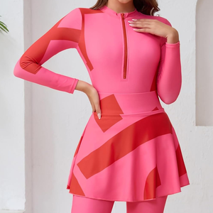 Burkinis Profesionales 2026 de la Mejor Calidad para Mujer, con Media Cremallera, de Secado Rápido, Transpirables, de Manga Larga, de 2 Piezas, Ecológicos - Product Image 4