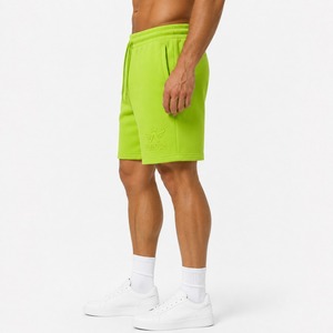 Shorts de sport d'été pour hommes avec logo personnalisé, en coton, coupe ample, taille élastique, style décontracté, broderie, pour loisirs et sport - Product Image 3