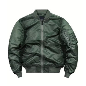ODM/OEM Service Heavyweight <b>Men's</b> Street Style Custom Satin Embroidery <b>Jacket</b> <b>Baseball</b> Oversized Bomber <b>Jacket</b> - Product Image 2