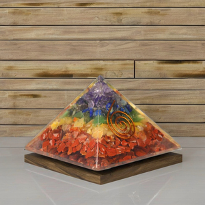 Pirámide de Orgón de Siete Chakras, Generador de Energía de Cristal Multicolor, Reiki Curativo, Pirámide de Orgonita de 7 Chakras, Meditación Espiritual - Product Image 3