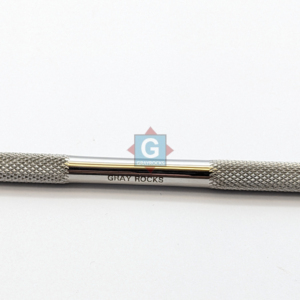 Espátula Dental de Acero Inoxidable de Doble Extremo Gray Rocks con Empuñadura Moleteada, Instrumento Manual Clase I - Product Image 3