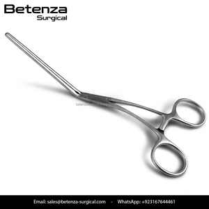 DeBakey Ring Handled Bulldog <b>Clamp</b> 45° Angled – Stainless Steel Vascular <b>Clamp</b> for Cardiovascular Surgery - Product Image 2
