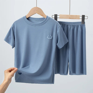 Wholesale Summer Men's Short <b>Sets</b> Custom Logo 100% Cotton 2 Piece Outfits Down Men <b>Sets</b> - Product Image 4