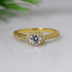 Engagement & Wedding <b>Ring</b> Cubic Zirconia 925 Sterling <b>Silver</b> <b>Statement</b> <b>Ring</b> for Women - Product Image 5