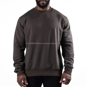 Personalizado de alta calidad de peso pesado de cuello redondo suéter de lana Sudadera de cuello redondo de los hombres sudaderas con capucha - Product Image 2