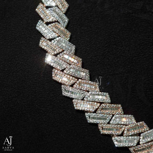 AARVA JEWELS Sterling Silver Moissanite <b>Statement</b> <b>Necklace</b> Brilliant Cut Gold Plated Link Chain Star Design Unisex Luxury Hip - Product Image 5