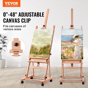 Beechwood Artists H-<b>Frame</b> Easel Studio Size 48\" with Large Storage Tray and Wheels <b>for</b> Canvas Art <b>Painting</b> - Product Image 2