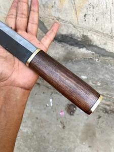 Cuchillo Vikingo Seax de Acero al Carbono Forjado a Mano, Hoja de 11 Pulgadas, Madera de Nogal, Empuñadura de Latón, Ambidiestro, Supervivencia al Aire Libre, Caza - Product Image 4