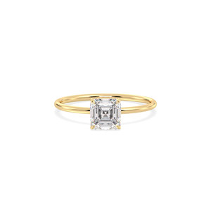 Bague en moissanite de qualité supérieure REYES, taille Asscher, 1,12 carat, certifiée GRA, argent sterling 925, cadeau d'anniversaire, bijoux fins - Product Image 2