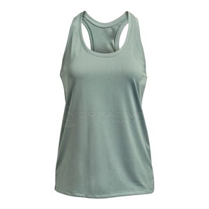 High Quality <b>Woman's</b> Back Yoga Tank Tops Customizable Knitted <b>Singlet</b> O-Neck Collar Breathable Quick Dry Sweet Style Front Logo - Product Image 1