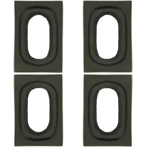 Square <b>Black</b> <b>Napkin</b> Rings Set for White Cloth <b>Napkins</b> Retro Table Decor - Product Image 2