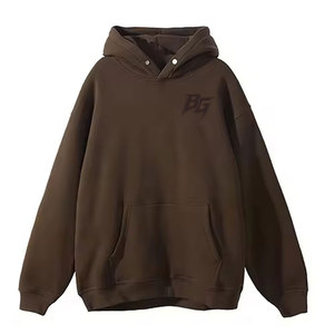 เสื้อฮู้ดดี้ทรงบ็อกซี่แฟชั่นขายส่ง ผ้าคอตตอนหนา 100% ไหล่ตก สำหรับผู้ชาย สไตล์ลำลองสตรีทแฟชั่น ใส่ได้ทุกวันในฤดูหนาว - Product Image 1