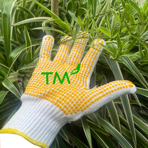 Guantes de algodón con puntos de PVC antideslizantes para trabajo de seguridad, hechos en Vietnam, 65g - Product Image 1