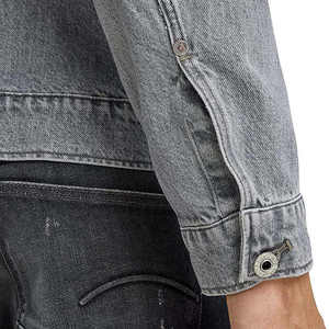 Vêtements pour hommes, streetwear, veste en jean personnalisée, style streetwear, veste à col montant - Product Image 6