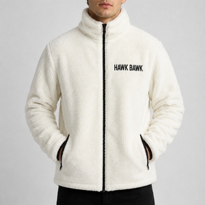 Chaqueta de Forro Polar Sherpa para Hombre, con Cierre Completo, Abrigo Cálido de Invierno, Forro Polar Suave, Acabado Liso, Cómoda, de Calidad, Hecha para Hombres - Product Image 1