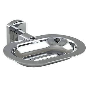 Jabonera metálica para lavabo de baño con diseño de drenaje para que el jabón se seque rápidamente después de su uso. - Product Image 1