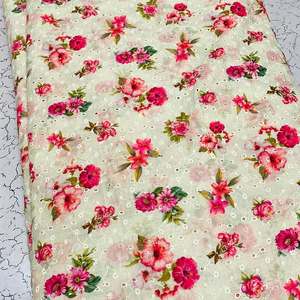 Tissu imprimé numérique en gros, motif floral, polyester, coton, rayonne, pour robe, chemisier, chemise, vêtement de mode - Product Image 6