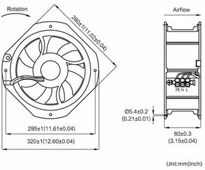 Silencer 2500 CFM BLDC มอเตอร์3500 CFM 3000โรงรถ upblast 700 CFM ไอเสีย - Product Image 3