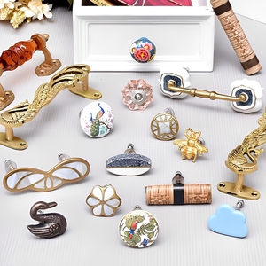 Boutons en céramique faits à la main en gros dinosaure vert bleu rond bouton d'armoire poignées de porte fabricant de quincaillerie poignées de tiroir en vrac Lot - Product Image 4
