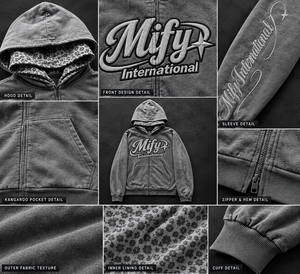 Sweat-shirt à capuche gris délavé personnalisé avec double capuche et poche kangourou avant, style streetwear, pour homme, fabriqué par un fabricant de sweats. - Product Image 6
