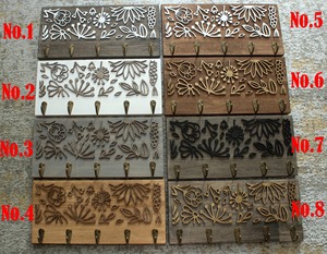 Wooden Floral Design <b>Wall</b> <b>Key</b> <b>Hook</b> Holder For Rooms <b>Keys</b> And Clothes Stylish Home Storage And Decor Organizer From India - Product Image 6