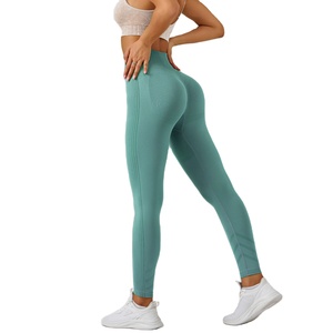 Pantalones de Yoga para Mujer de Secado Rápido Sin Costuras, Leggings Deportivos Transpirables con Cierre Elástico en la Cintura - Product Image 1