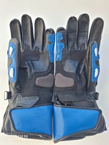 Gants de moto en cuir professionnels pour la course, avec panneaux respirants pour les doigts et sangle de poignet réglable, vente en gros - Product Image 6