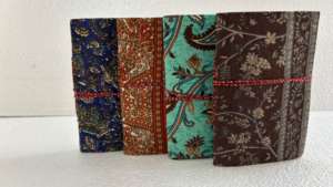 Cuadernos con Tapa de Tela Étnica Hecha a Mano, Impresos en Serigrafía sobre Tela Sari, con Páginas de Algodón, para Regalo, Tiendas de Papelería - Product Image 5